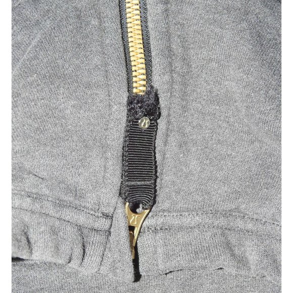 Lululemon Athletica Gray Full Zip Mock Neck Sweatshirt Women's Size 4 - Picture 2 of 7